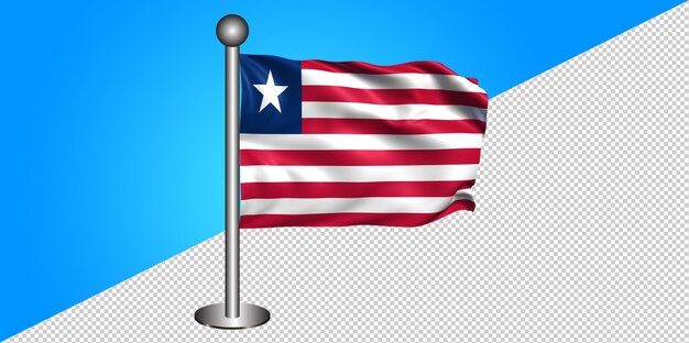 Premium psd d liberia flag icon