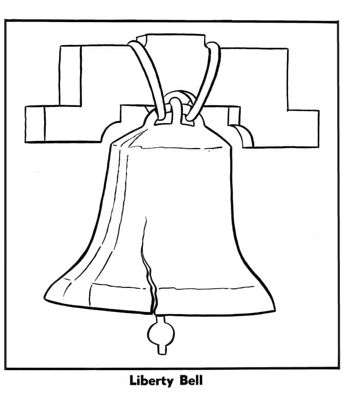 Liberty bell free printable coloring page