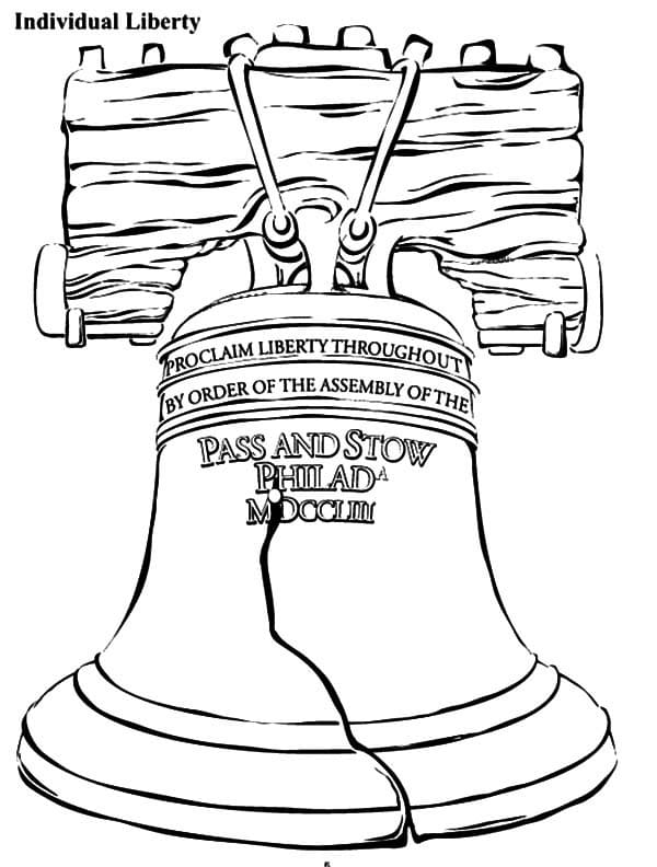 Liberty bell to color fãrbung seite