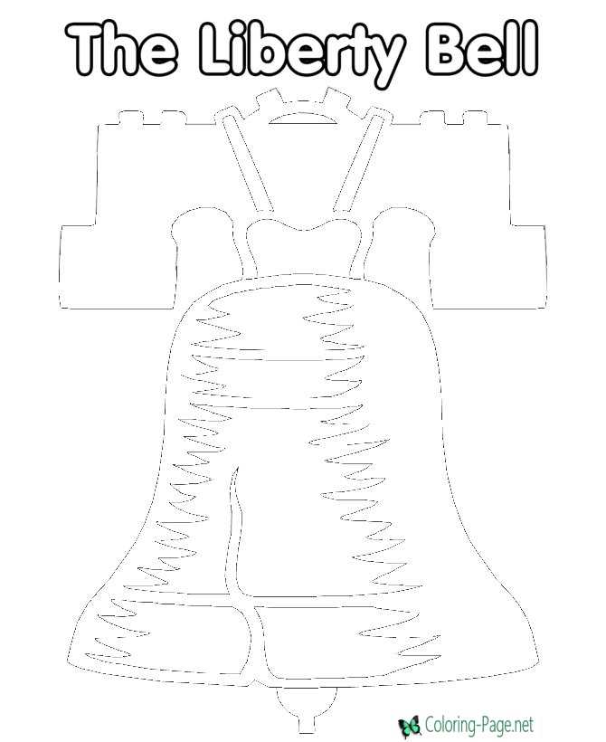 Liberty bell th of july coloring pages