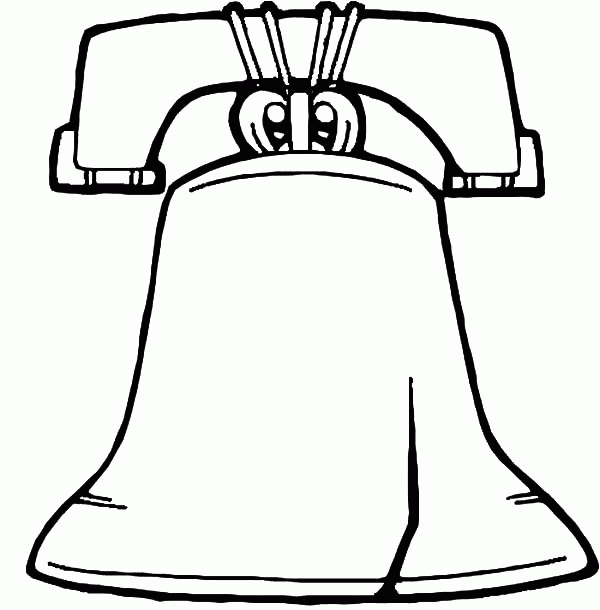 Liberty bell coloring page