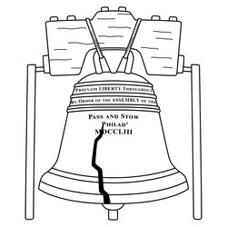 Liberty bell silhouette vector images