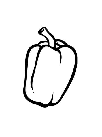 Bell pepper coloring page free printable coloring pages