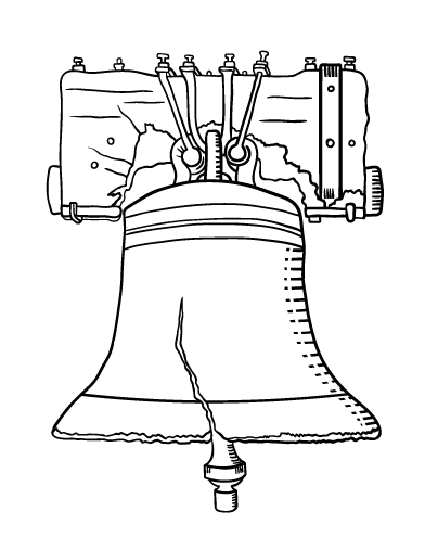 Free liberty bell coloring page