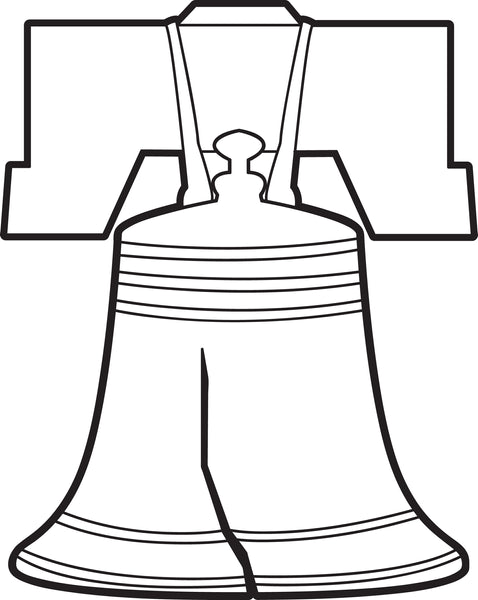 Printable liberty bell coloring page for kids â