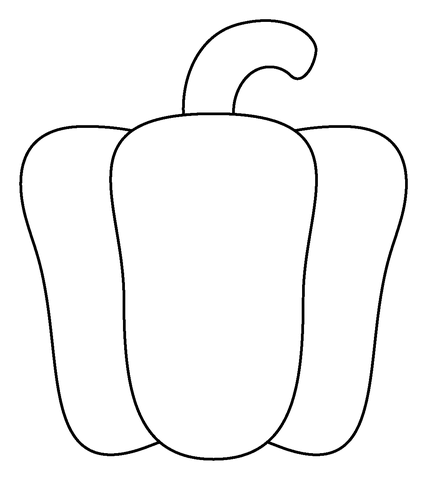 Bell pepper emoji coloring page free printable coloring pages