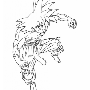 Son goku coloring pages printable for free download