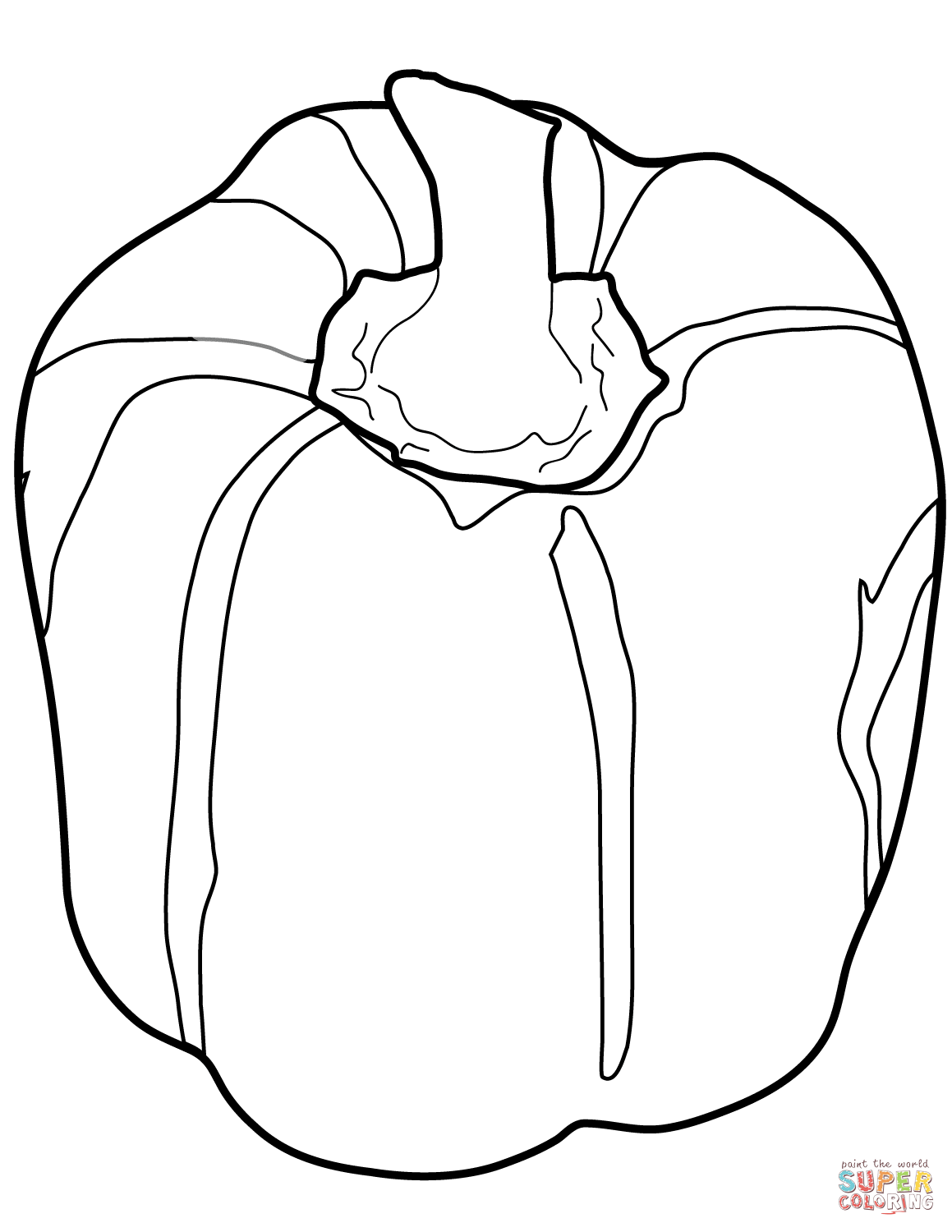 Bell pepper coloring page free printable coloring pages