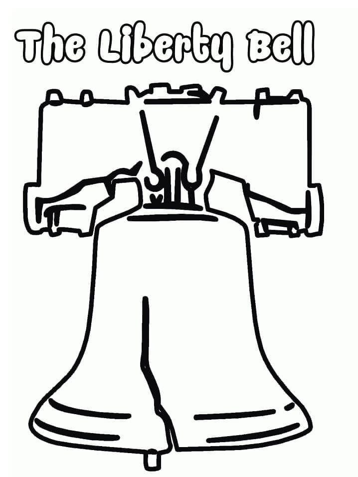 The liberty bell coloring page