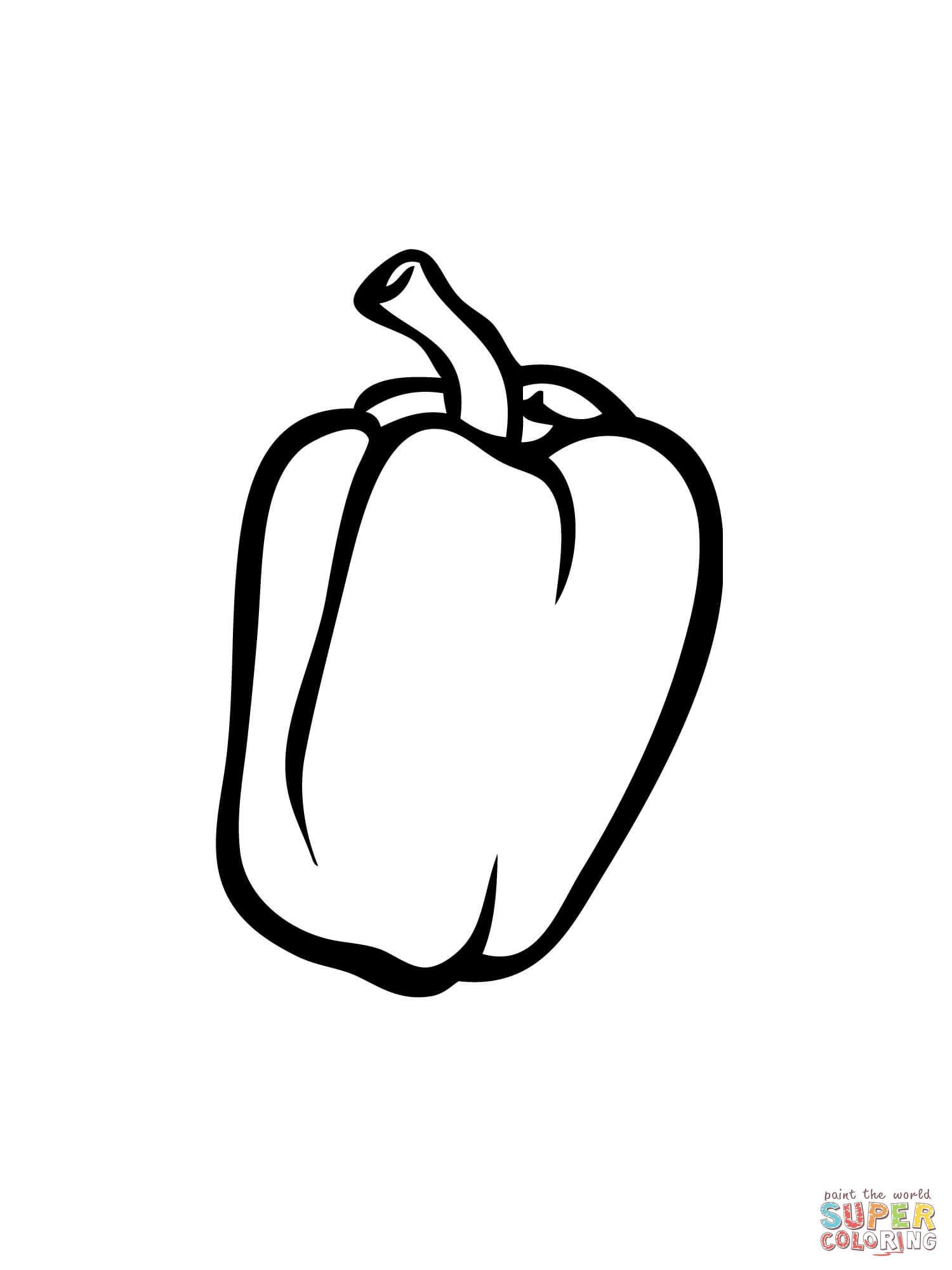 Bell pepper coloring page free printable coloring pages