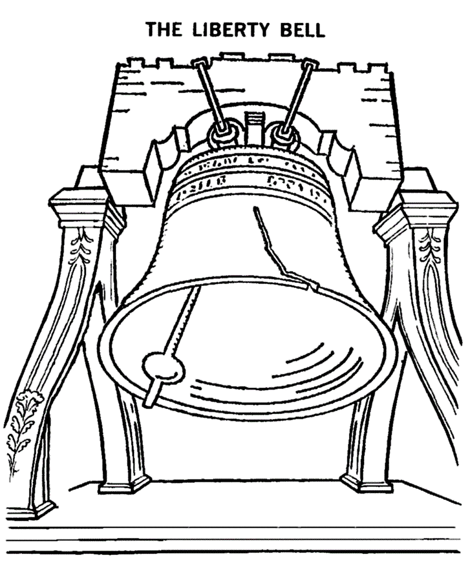 Free printable bell coloring pages for kids