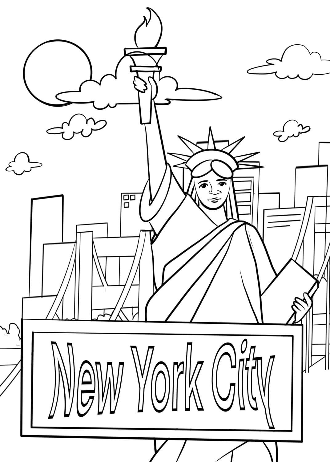 New york coloring pages printable for free download