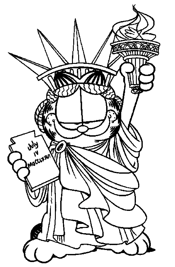 Garfield coloring pages printable for free download