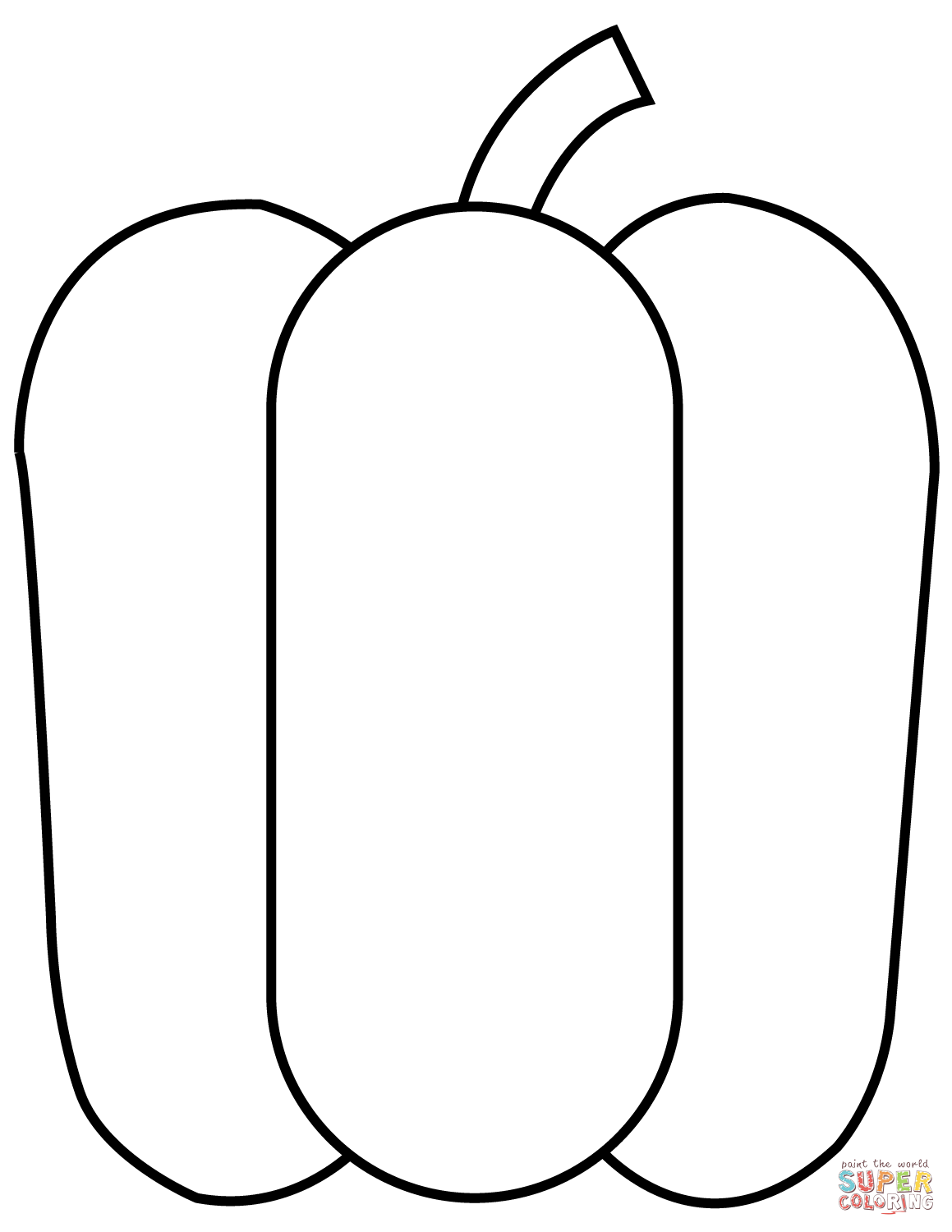 Bell pepper coloring page free printable coloring pages