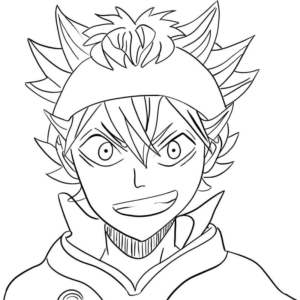 Black clover coloring pages printable for free download