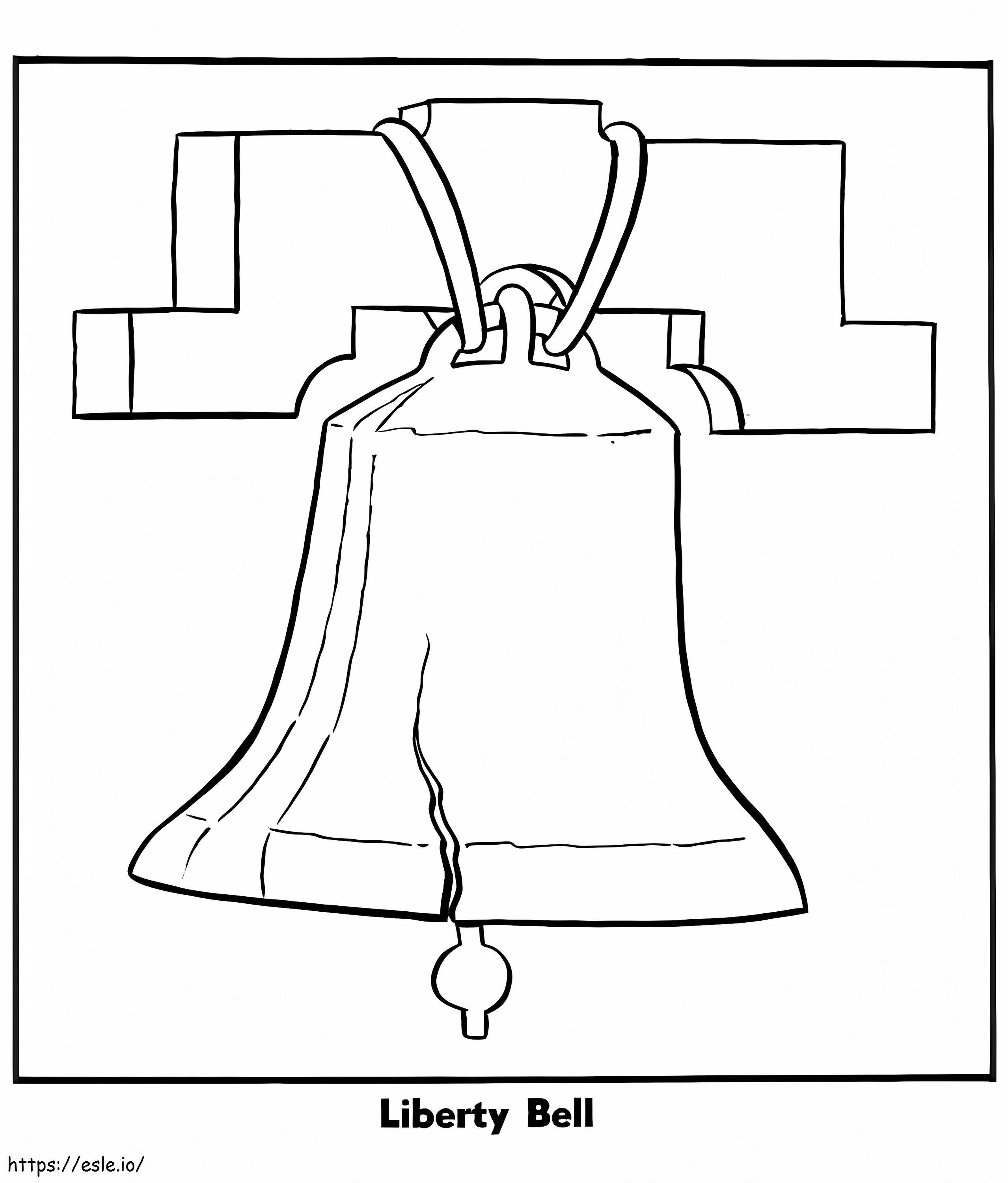 Printable liberty bell coloring page