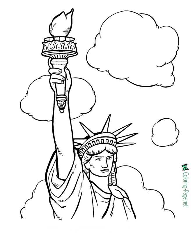 Statue of liberty coloring pages