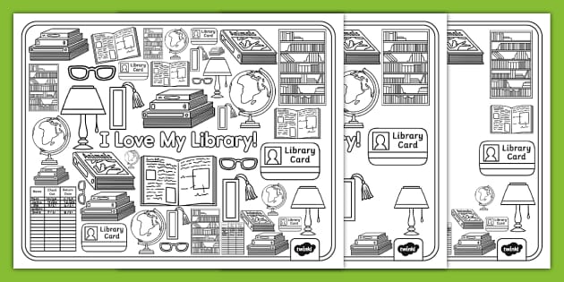 Why i love my library coloring page resource usa