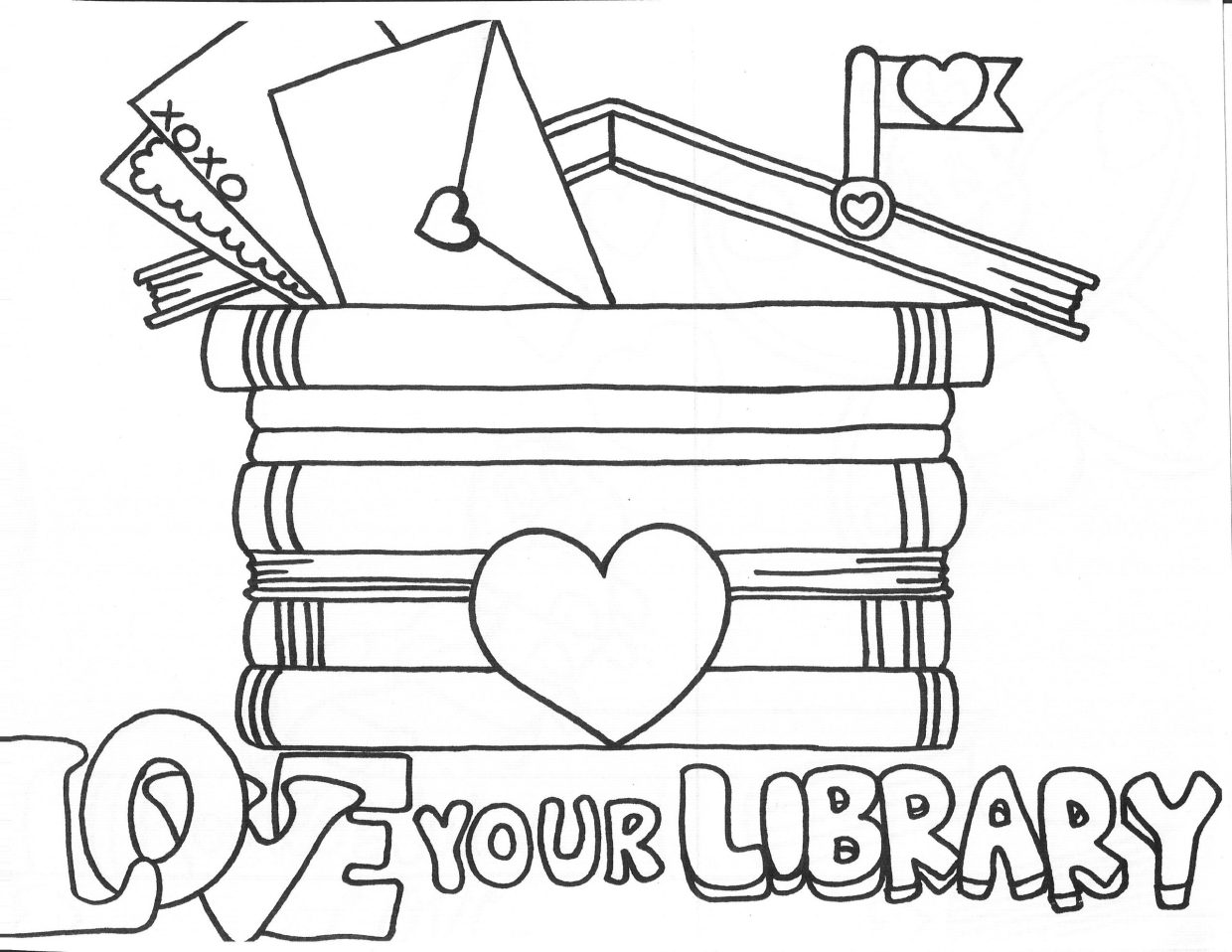 Library coloring pages printable free and easy to color