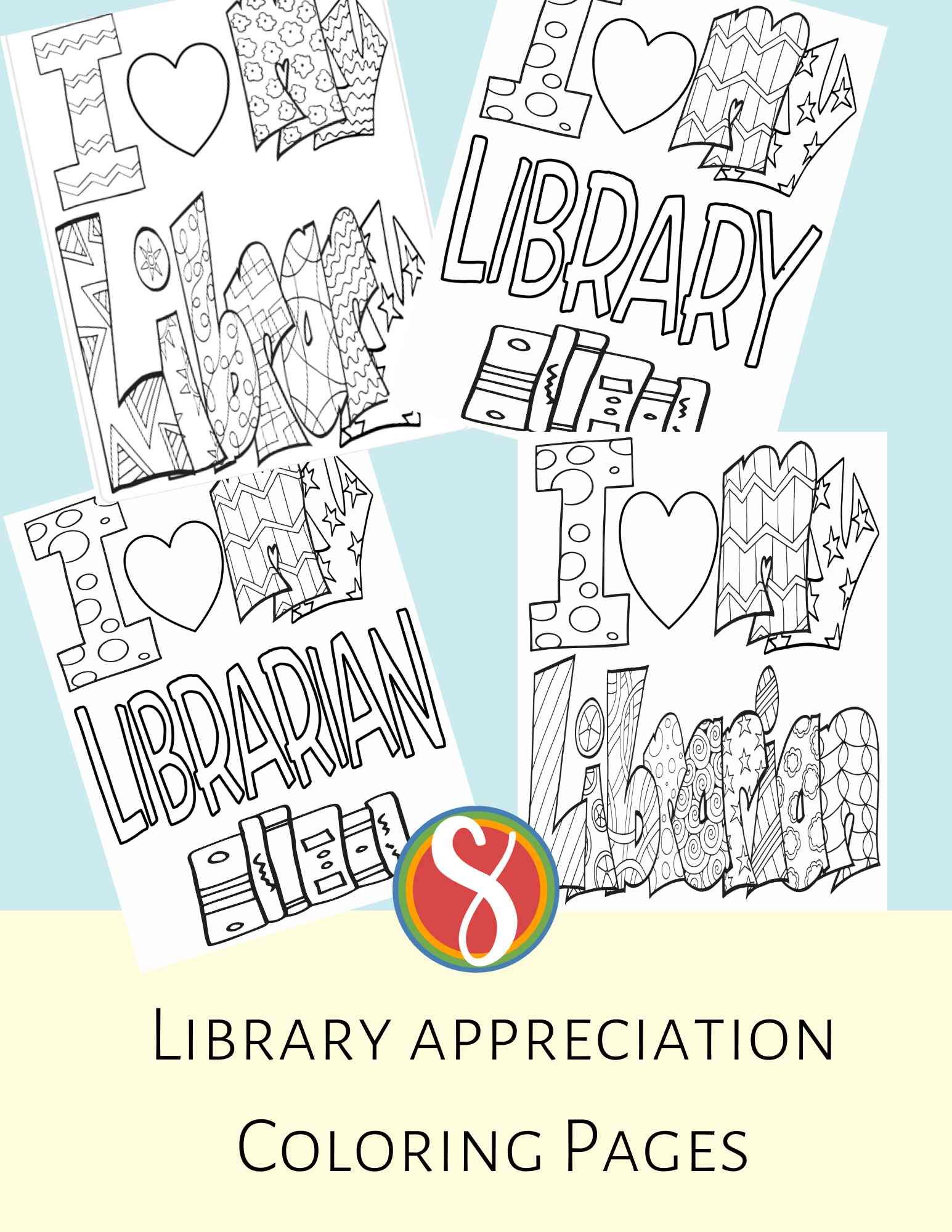 Free library coloring pages â stevie doodles