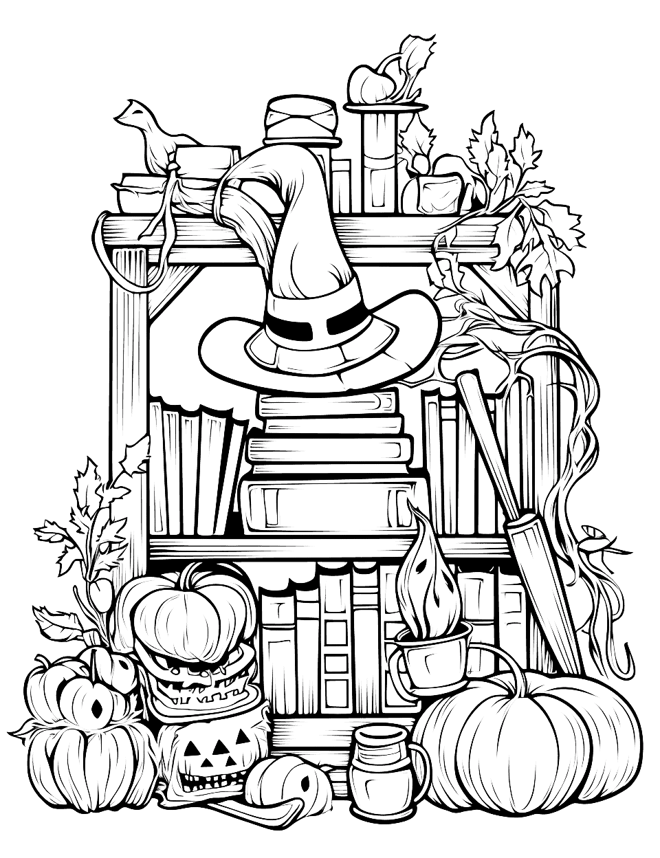 Halloween coloring pages free printable sheets