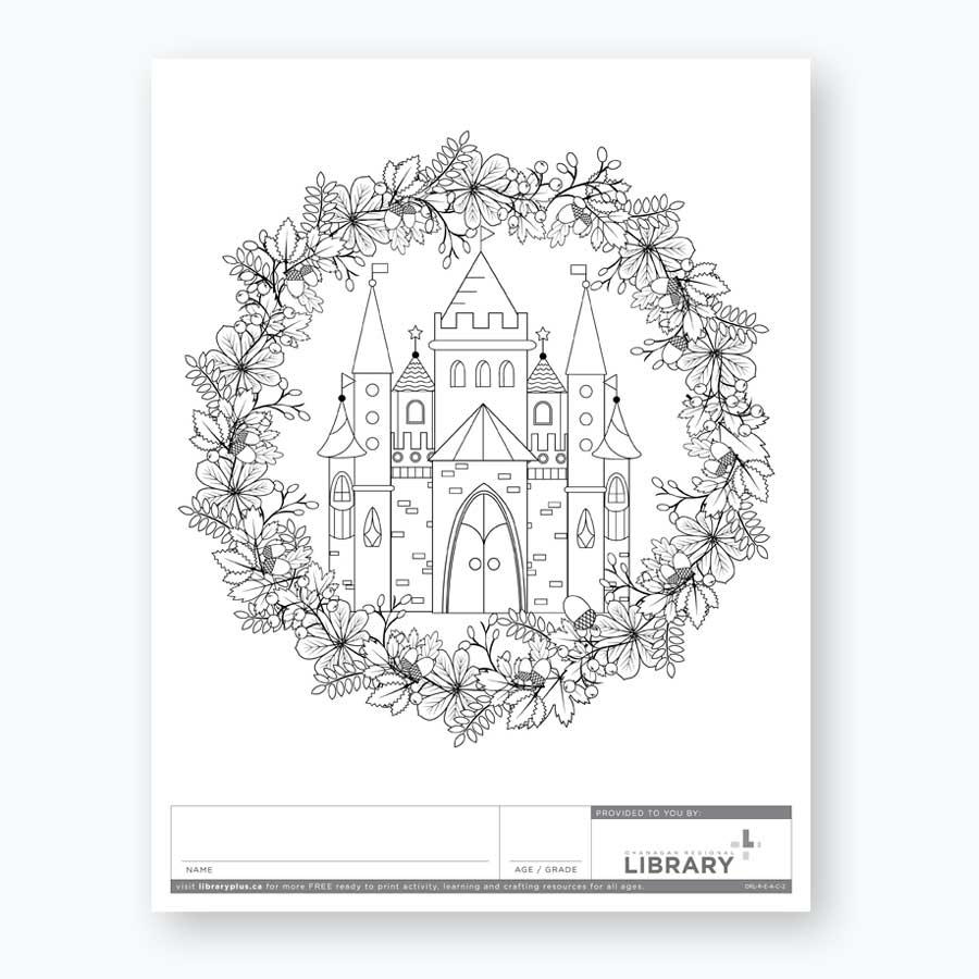 Colouring sheet â library plus