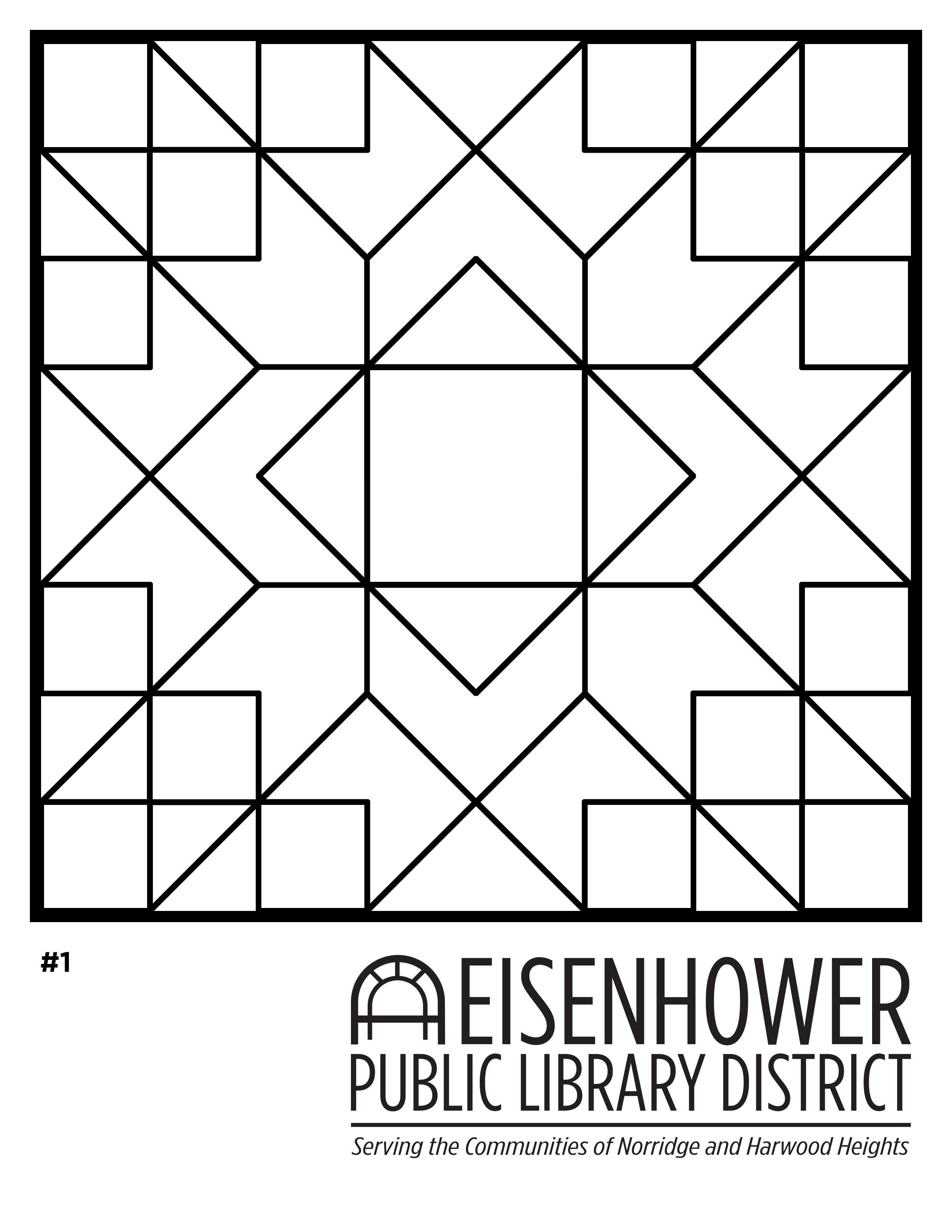 Quilt square coloring pages