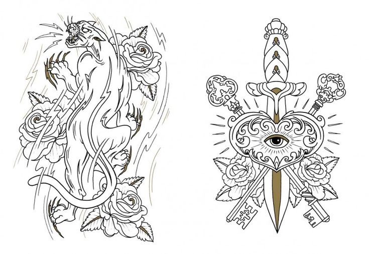 Tattoo colouring book