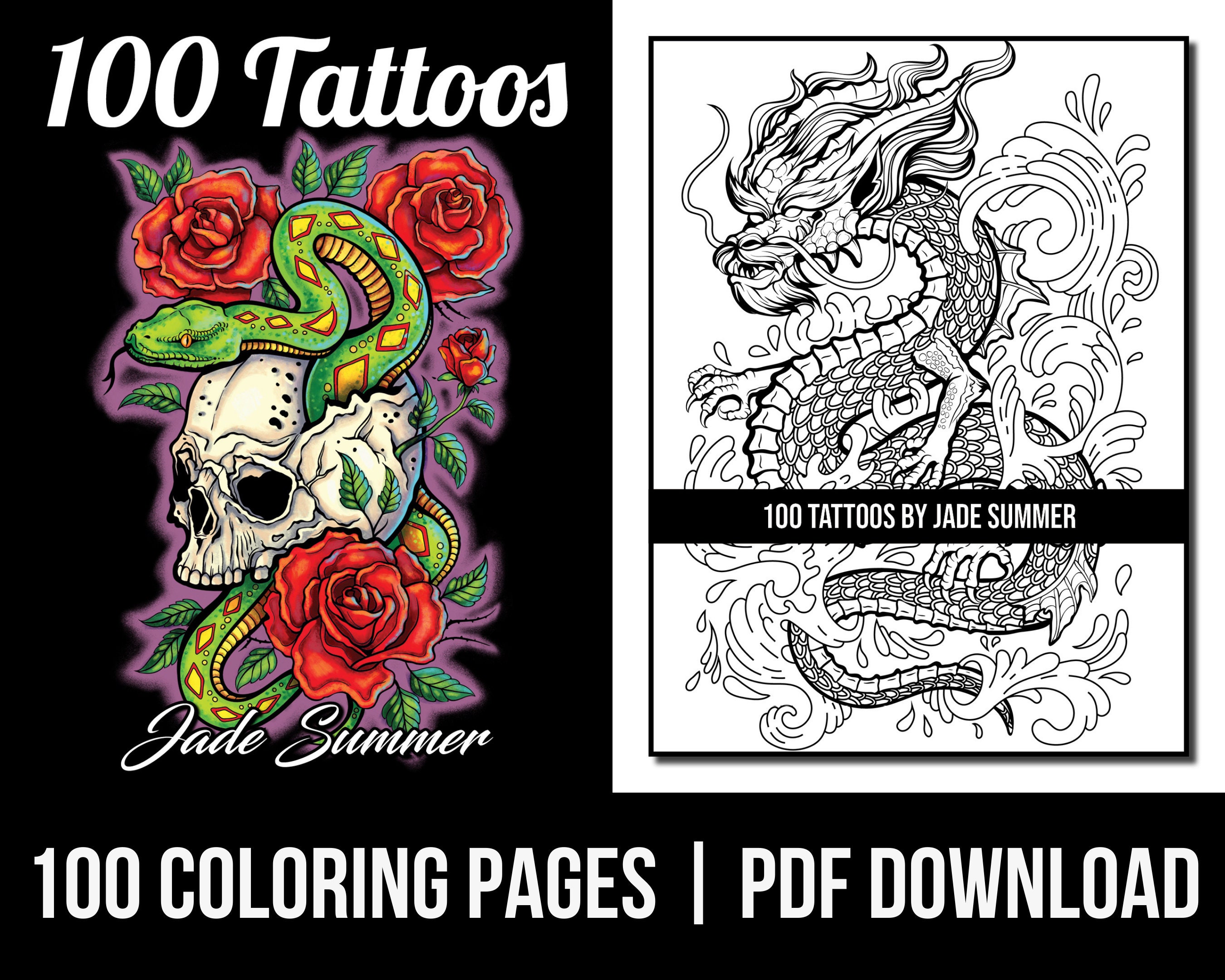 Tattoo coloring pdf