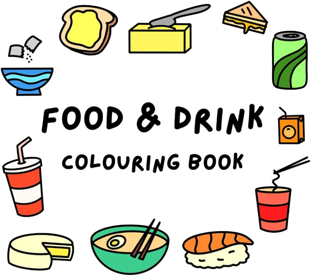 Food drink colouring book ali libros