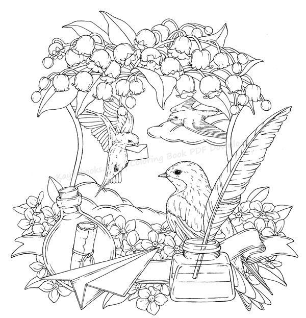 Kanoko egusa symphony of cute animals coloring book pdf download coloring books printable coloring book bird coloring pag