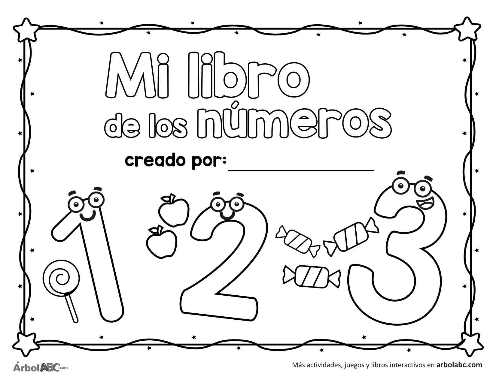 Libro de nãºmeros para colorear ãrbol abc libro de los numeros numero para colorear aprendizaje de los nãºmeros