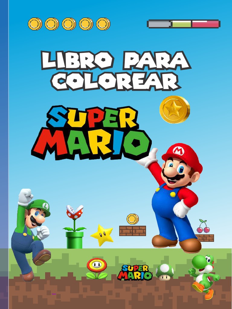 Libro para colorear de mario bros pdf