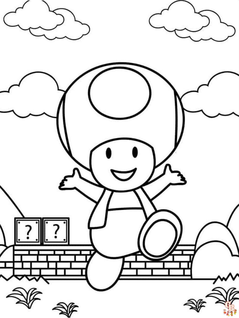 Free mario coloring pages printable for kids and adults