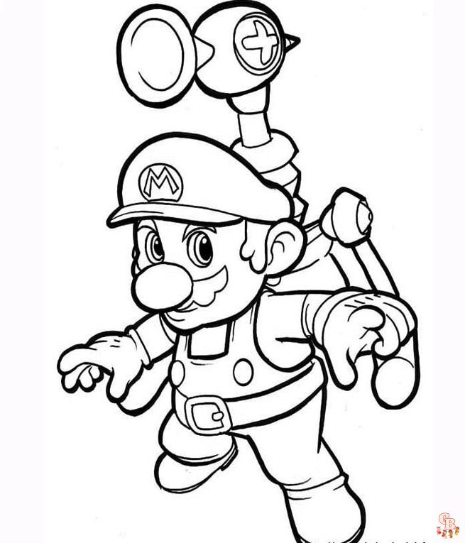 Free mario coloring pages printable for kids and adults