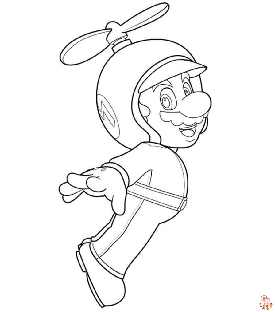 Free mario coloring pages printable for kids and adults