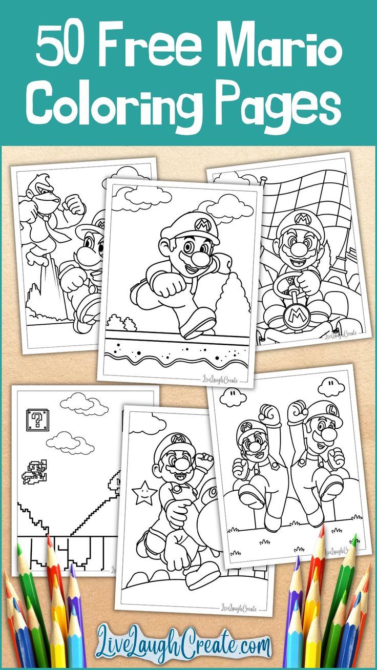 Mario coloring pages â