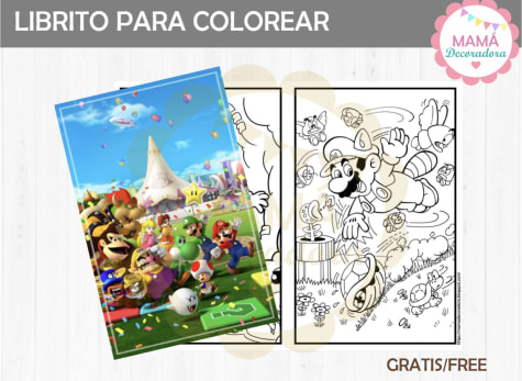 Libro mario bross para colorear gratis