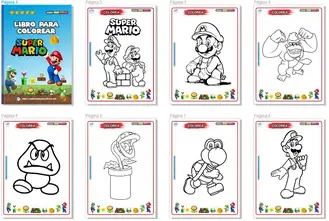 Libro para colorear de mario bros