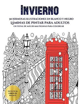 Libro lãminas de pintar para adultos invierno te libro contiene lãminas para colorear que se pue de santiago garcia