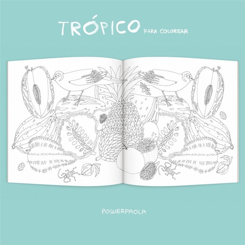 Libro trãpico para colorear