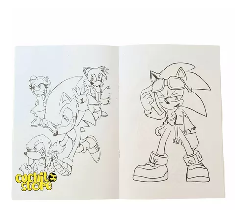 Libro para colorear libro pintar niãos niãas sonic