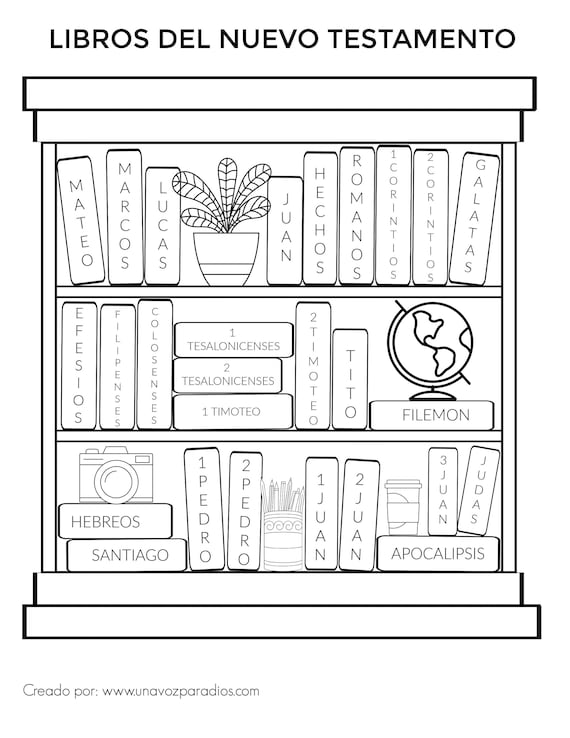 Libros del nuevo testamento hoja para colorear coloring sheet of new testament books