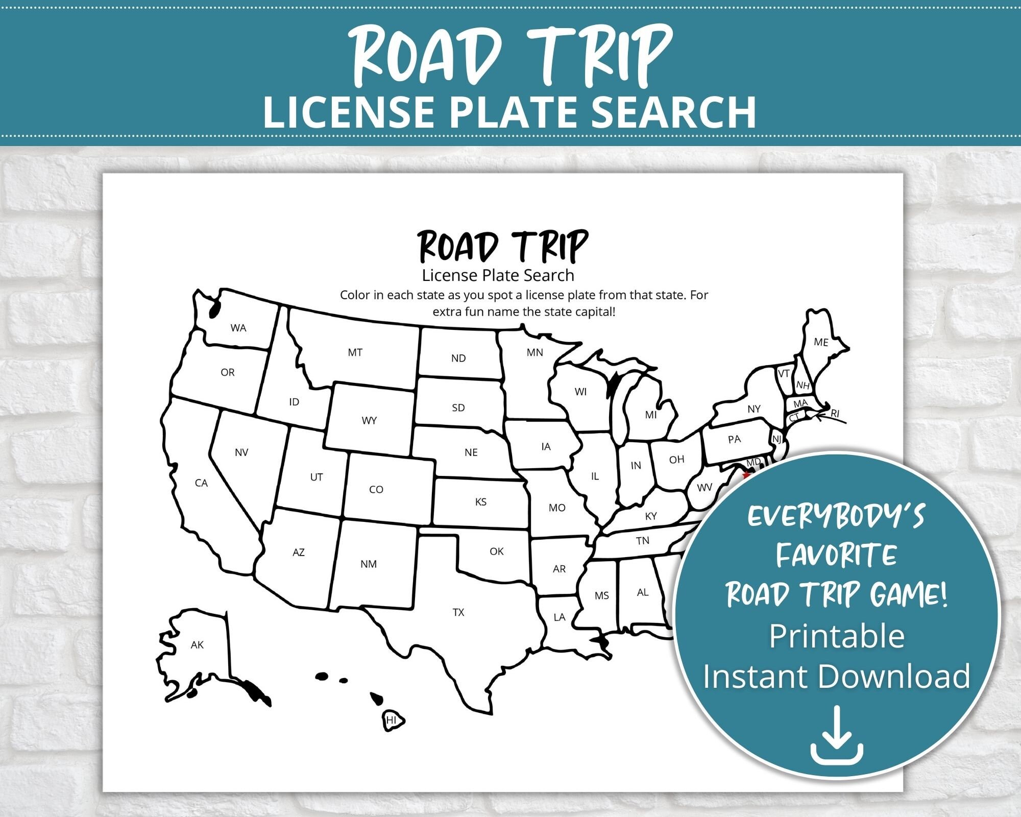 License plate search printable road trip game