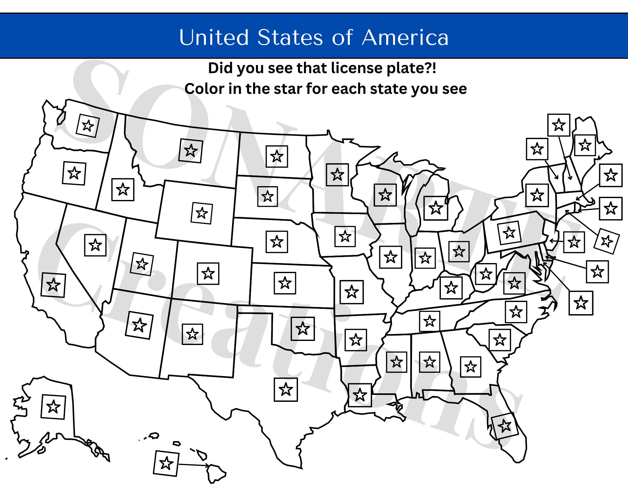 Us license plate map