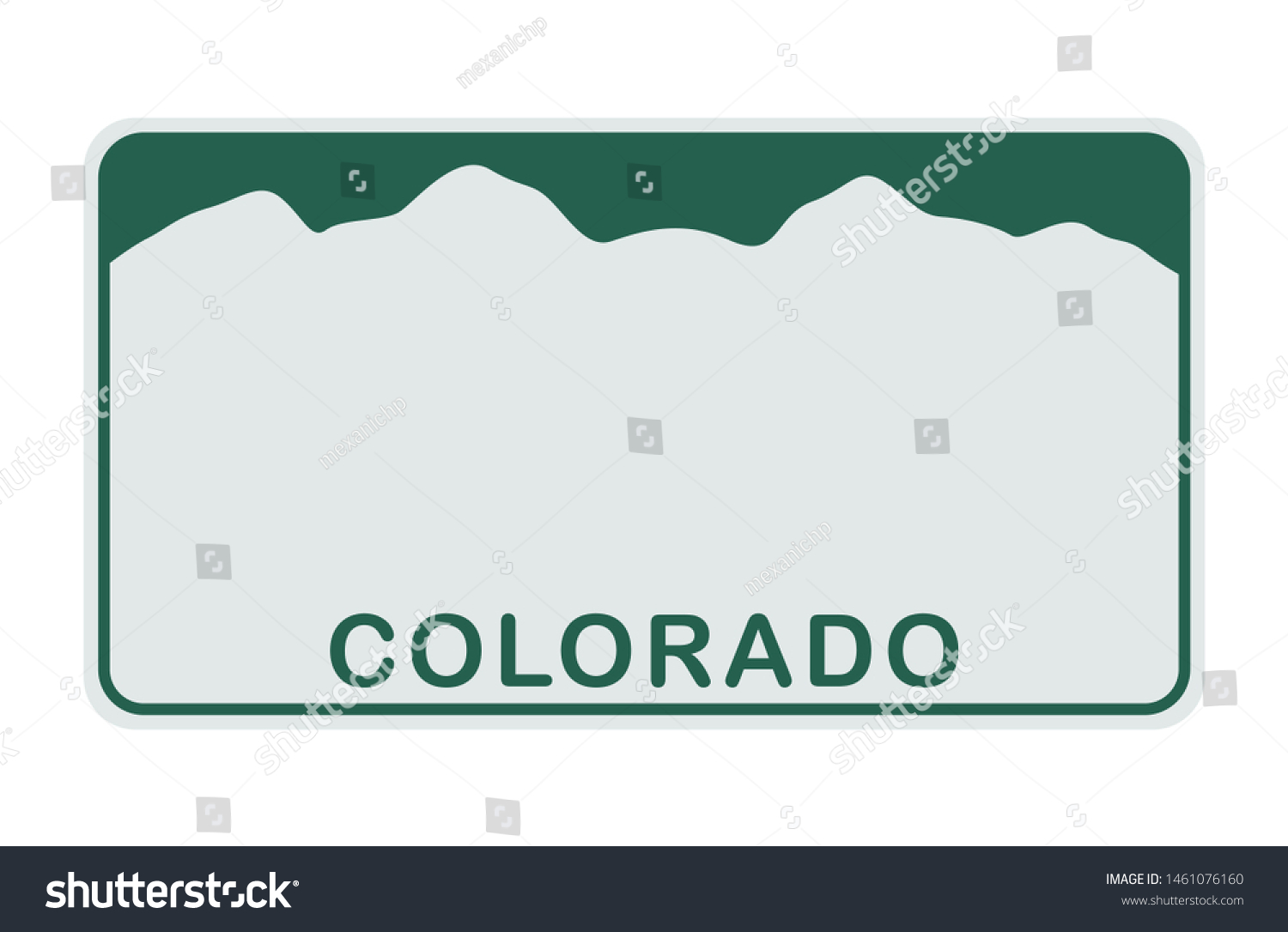 License plate colorado vector illustration on stock vector royalty free