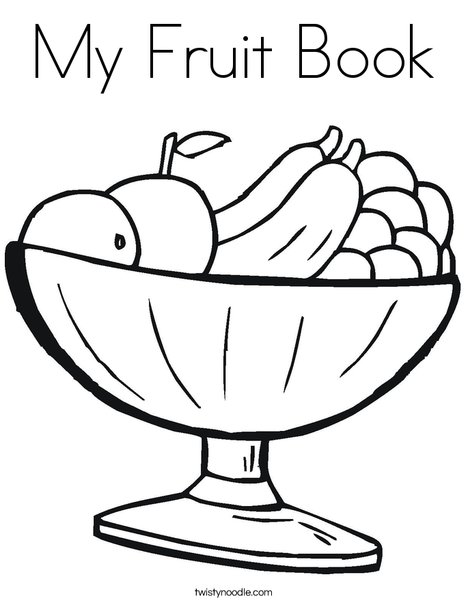 My fruit book coloring page