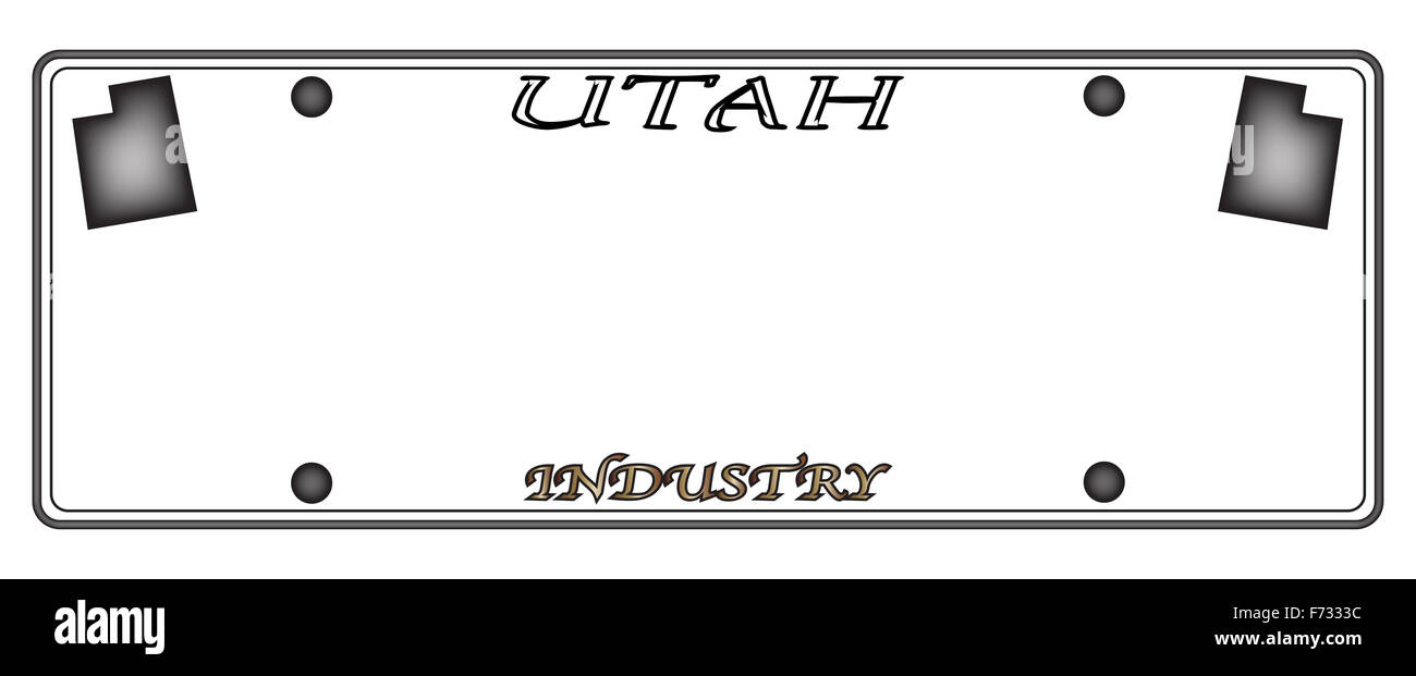 Utah state license plate hi