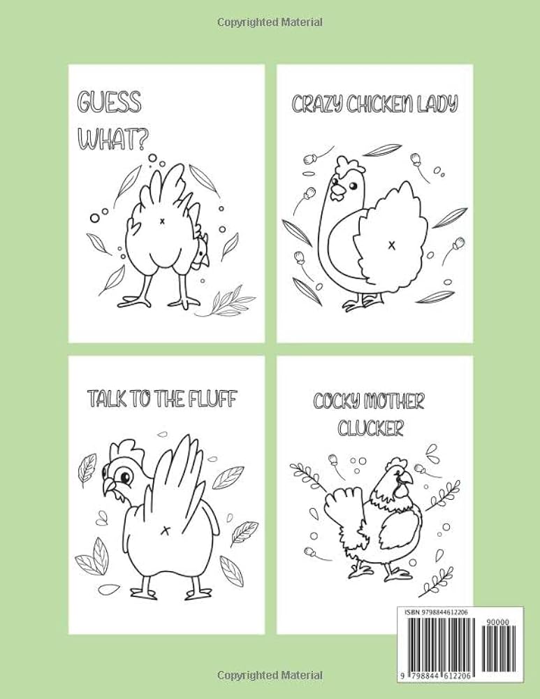 Chicken butt coloring book a gift for chicken lovers perfect for adult relaxation gustafson nathan books