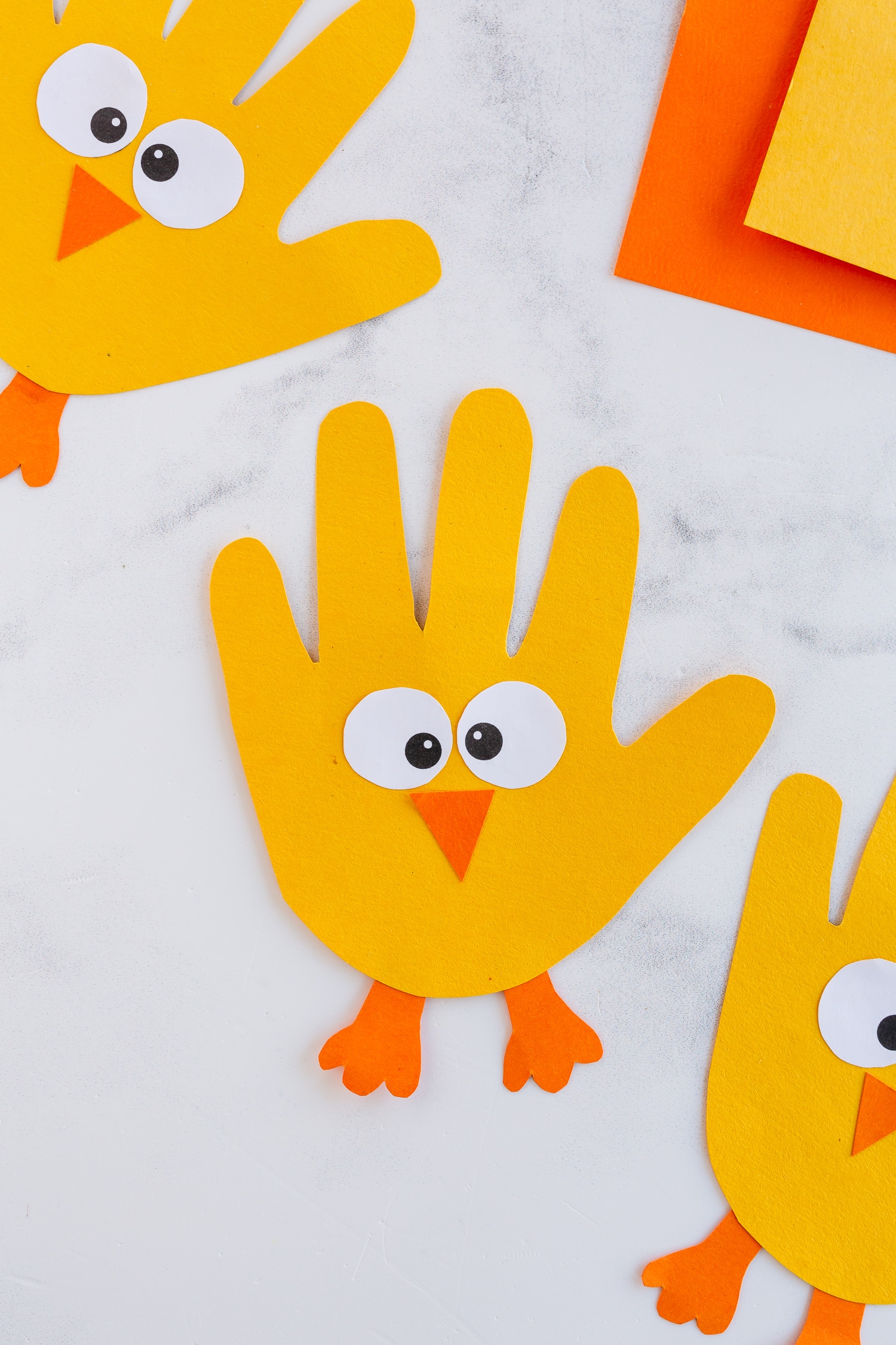 Handprint chick craft